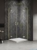 New Trendy Nesta Light Gold kabina 120x90x200 cm drzwi podwójne złoty połysk/szkło przejrzyste K-4571